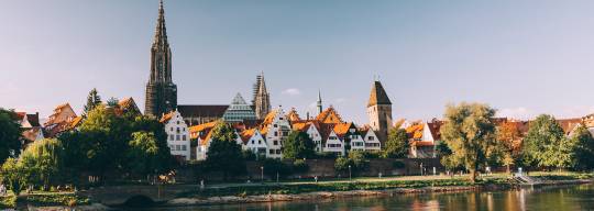 Stadtansicht Ulmer Münster und Altstadt.